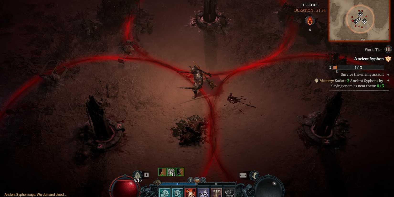 The Ancient Syphon event during a Helltide in Diablo 4