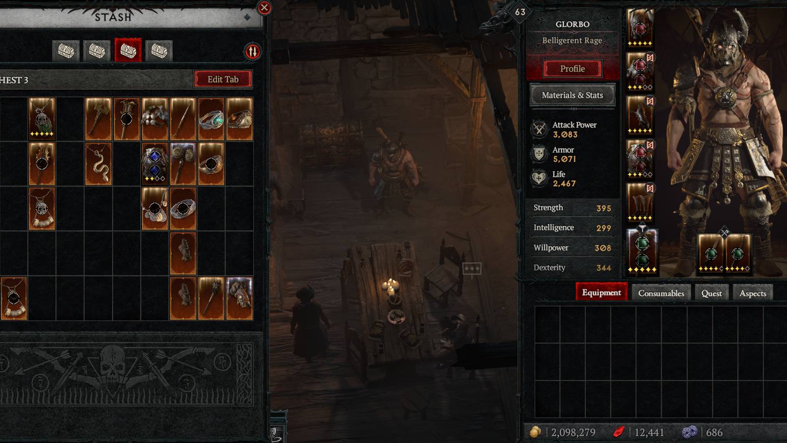 diablo 4 barbarian and stash