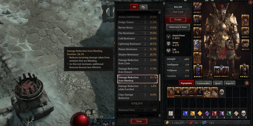 Damage Reduction Tooltip in Diablo 4 