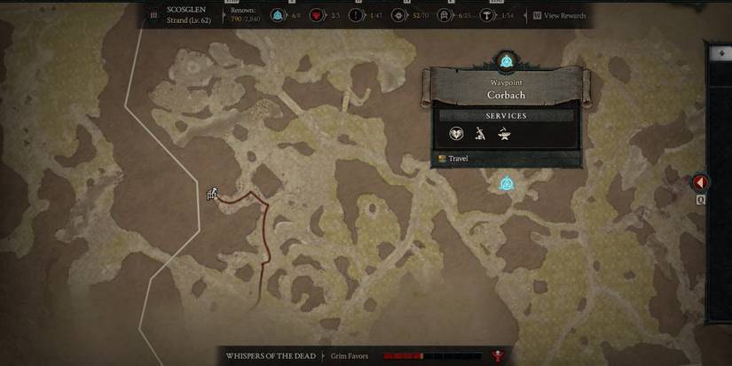 Domhainne Tunnels west of Corbach in Diablo 4