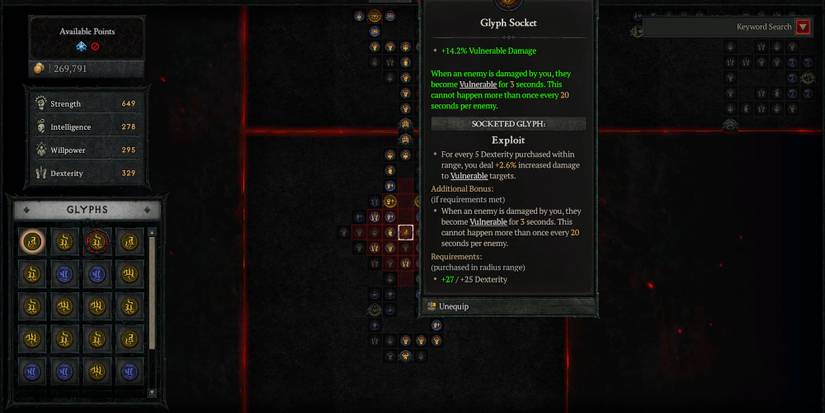 The Exploit Paragon Glyph in Diablo 4