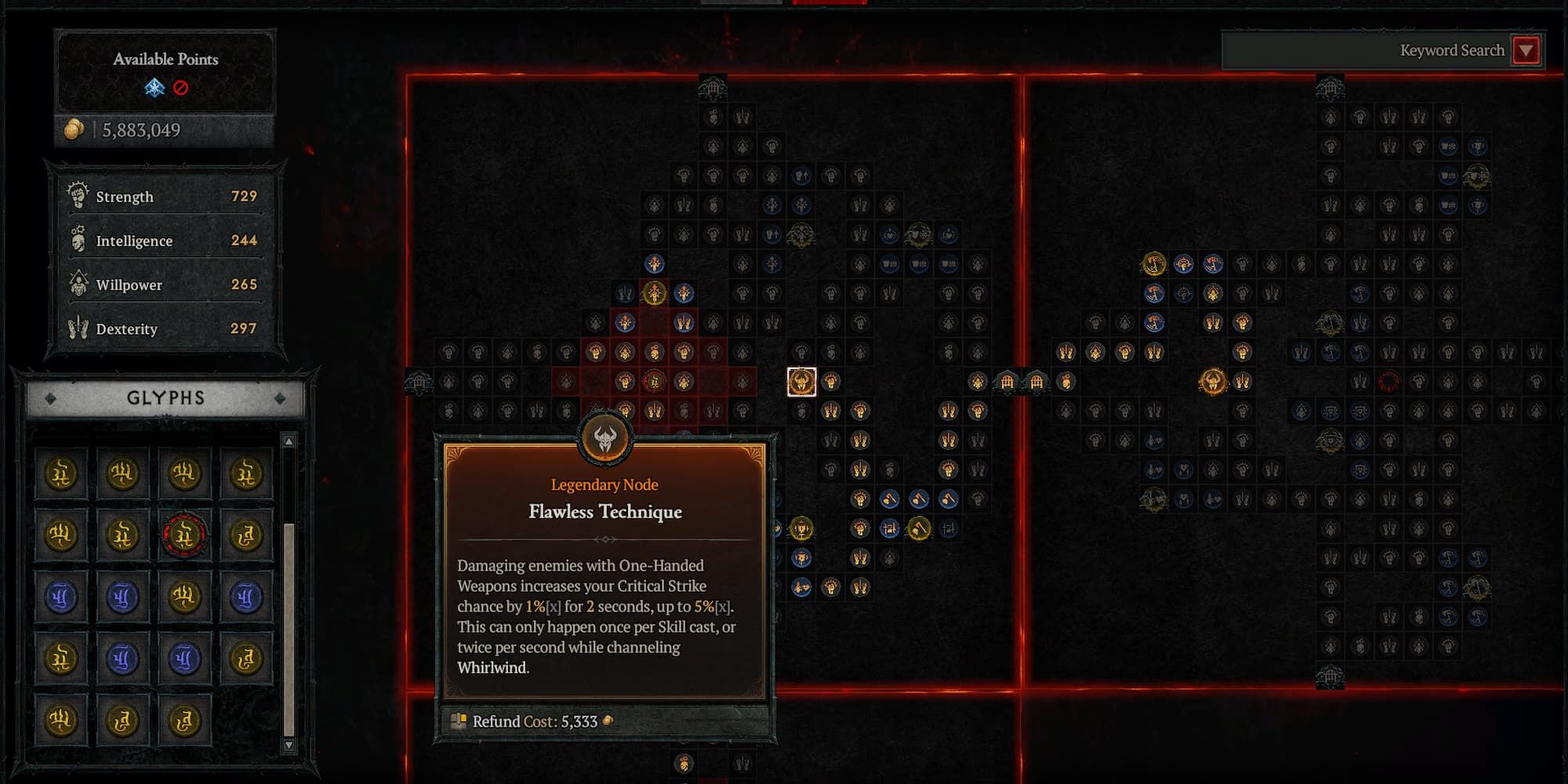 Flawless Technique Legendary Paragon node in Diablo 4 