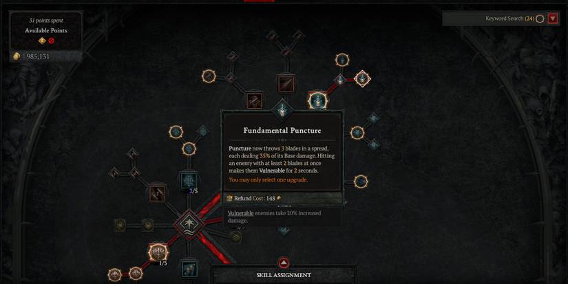 The Rogue's Fundamental Puncture Skill in Diablo 4