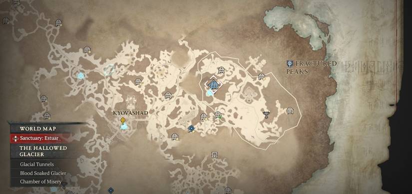diablo 4 hallowed glacier map location