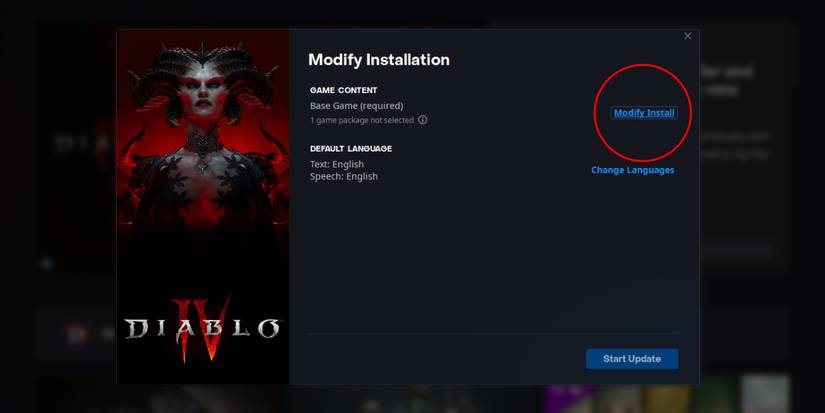 Diablo 4 HD 4k Texture Install Guide Battlenet Install Modify Install Button