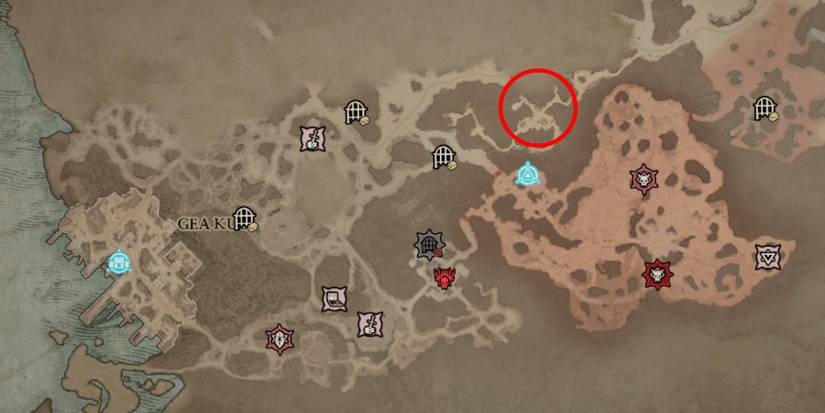 Diablo 4 Hidden Camp Location Map Gea Kul Kehjistan