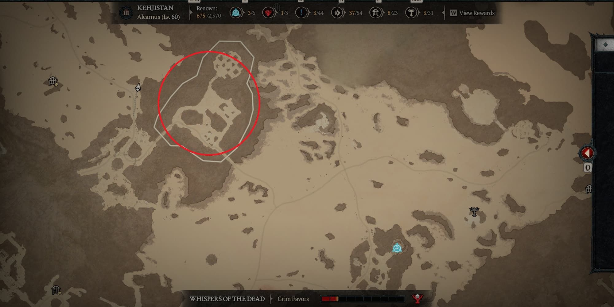 Alcarnus location in Diablo 4