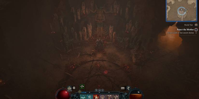 The Lilith Statue in Diablo 4's Reject the Mother quest