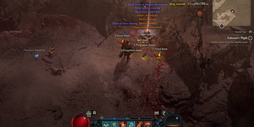 Opening a mystery chest in Diablo 4