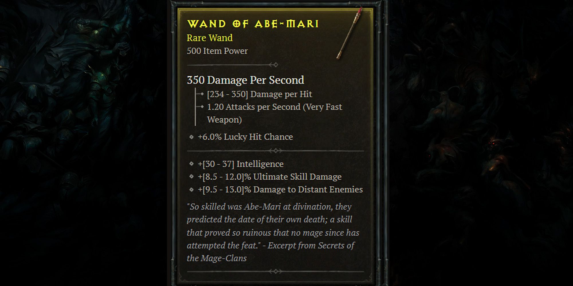 Diablo 4 Ranged Weapons Wand of Abe Mari