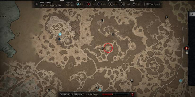 Reject the Mother quest starting point in Diablo 4's map