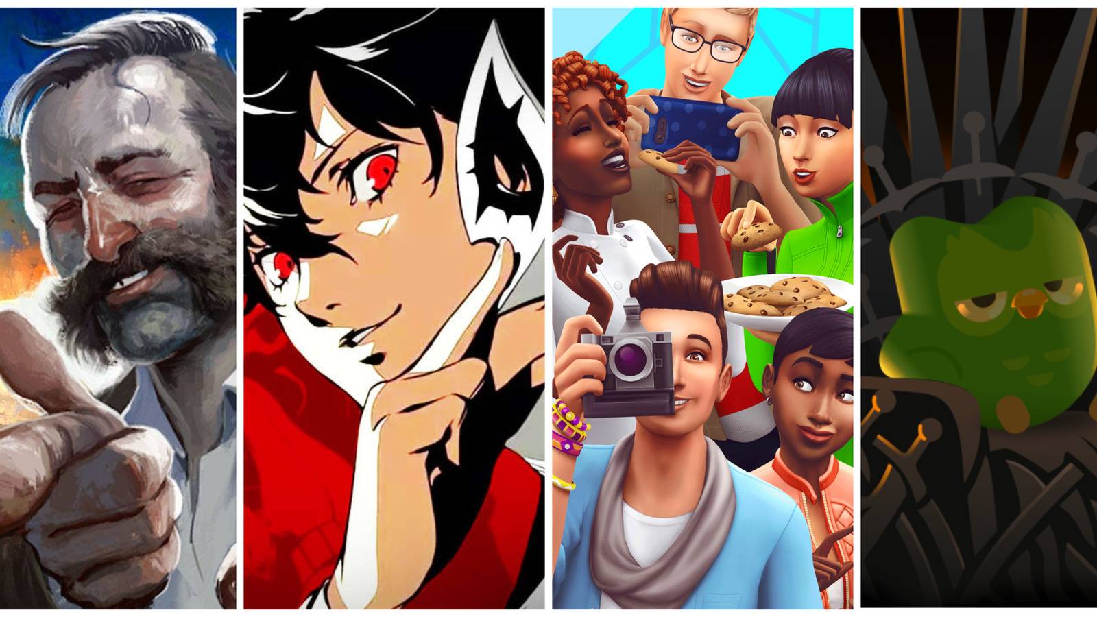 Disco Elysium Persona The Sims Duolingo