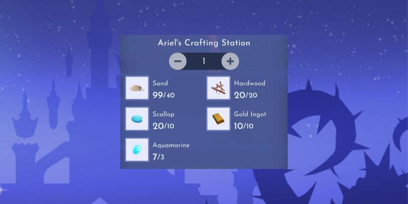 dreamlight valley ariels crafting station recipe
