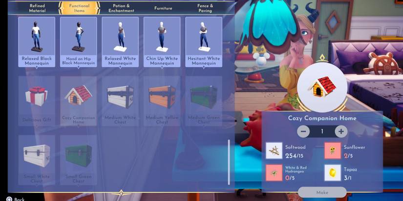 dreamlight valley cozy companion home crafting recipe