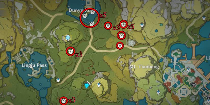 dunyu ruins slime location in genshin impact