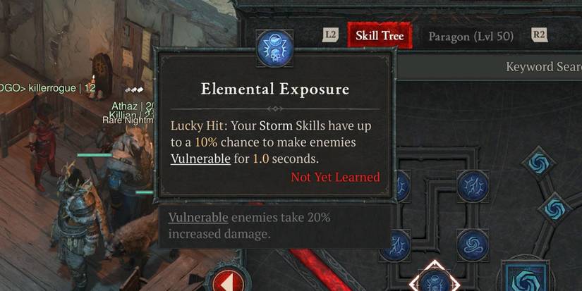 The Elemental Exposure passive perk in Diablo 4