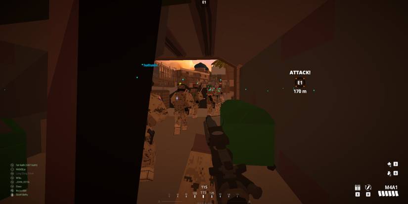 In-game footage of BattleBit Remastered with the player using the Engineer class