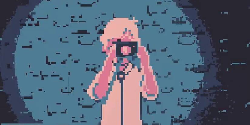 Eronoctosis: Put Yourself Together showcasing a character taking a photo of the player with a camera.