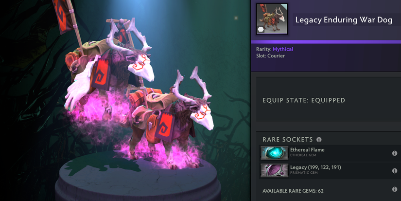 Ethereal Flames Pink War Dog