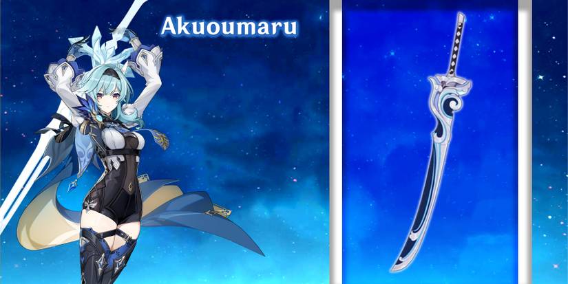 eula holding akuoumaru in genshin impact