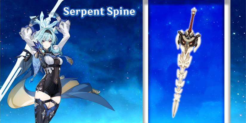 eula holding serpent spine in genshin impact