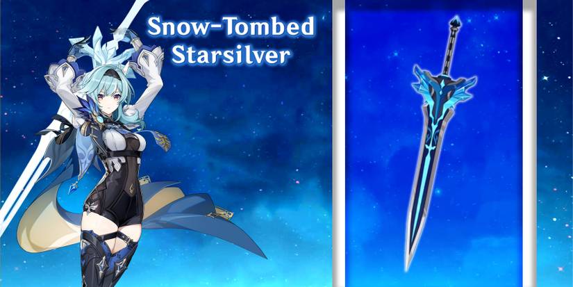 eula holding snow-tombed starsilver in genshin impact