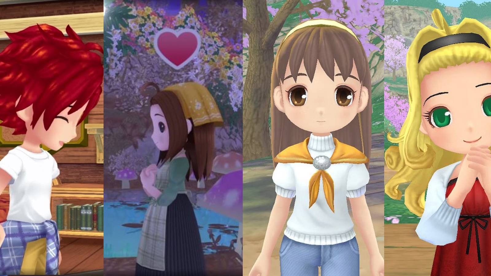 Split image featuring the four Bachelorettes, Nami, Cecilia, Lumina and Molly.