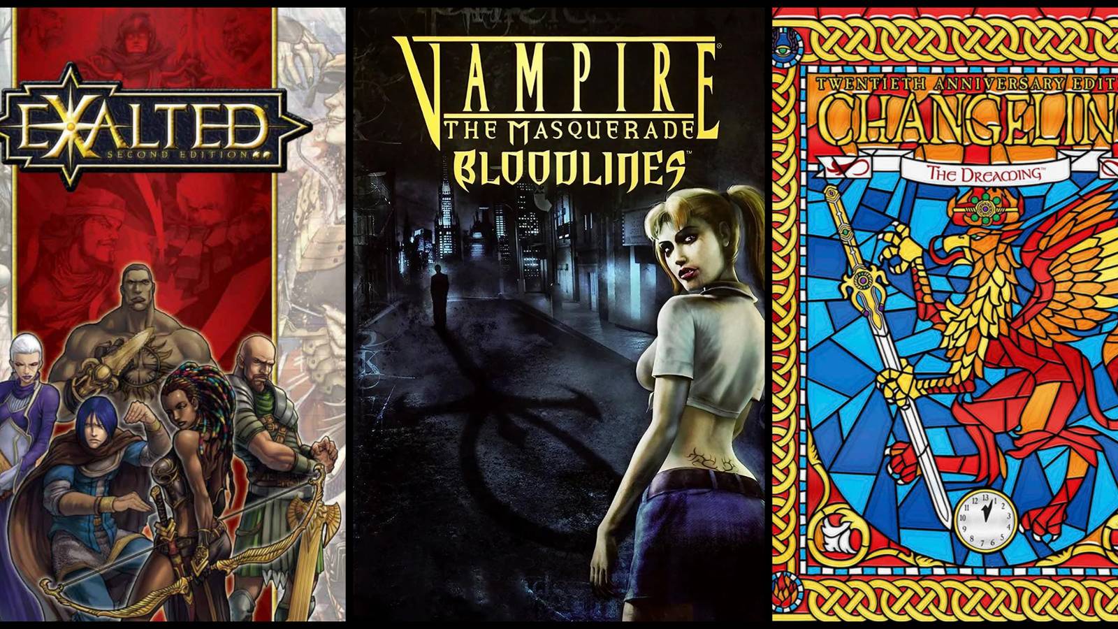 Exalted VTMB and Changeling Covers