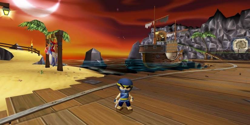 Exploring a level in I-Ninja