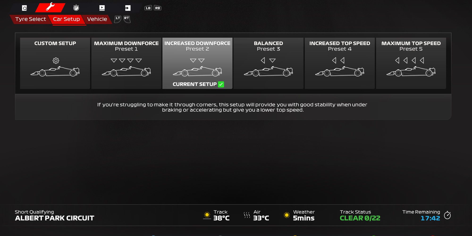 Car Setup Guide F1 22 for each circuit