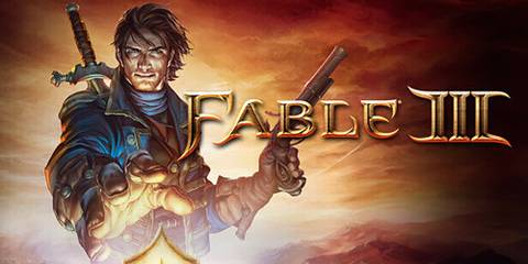 Fable 3 art of character with gun and sword