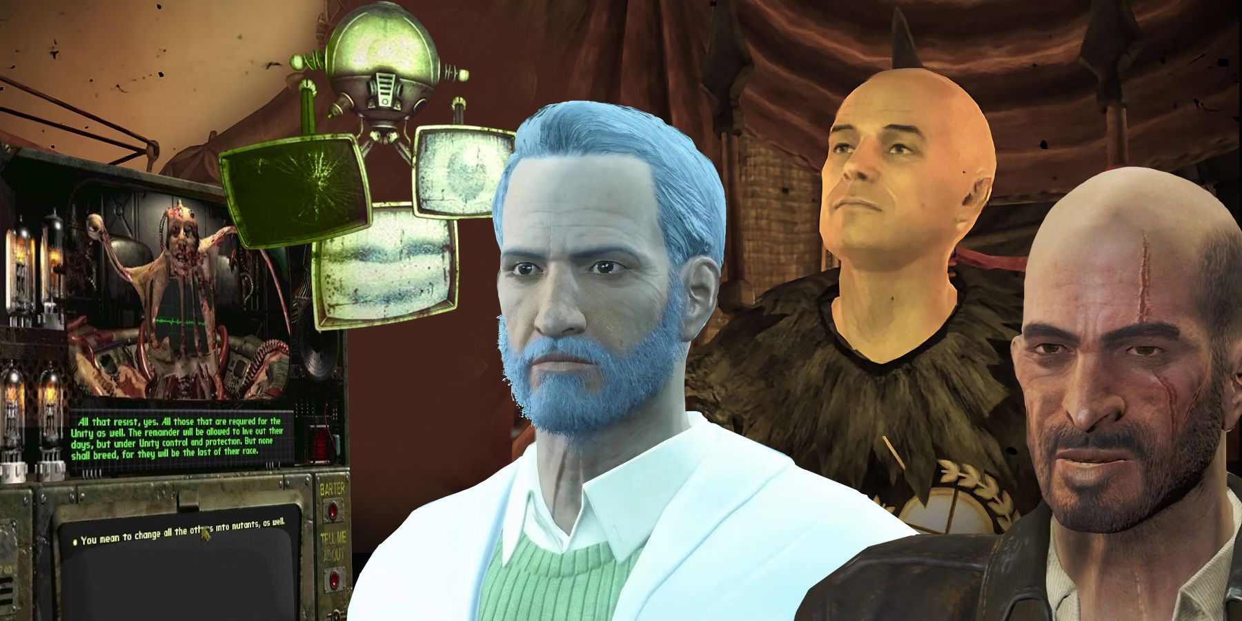 The master, Caesar, Dr Mobius, Father, Kellog are among The 13 Best Villains In The Fallout Franchise