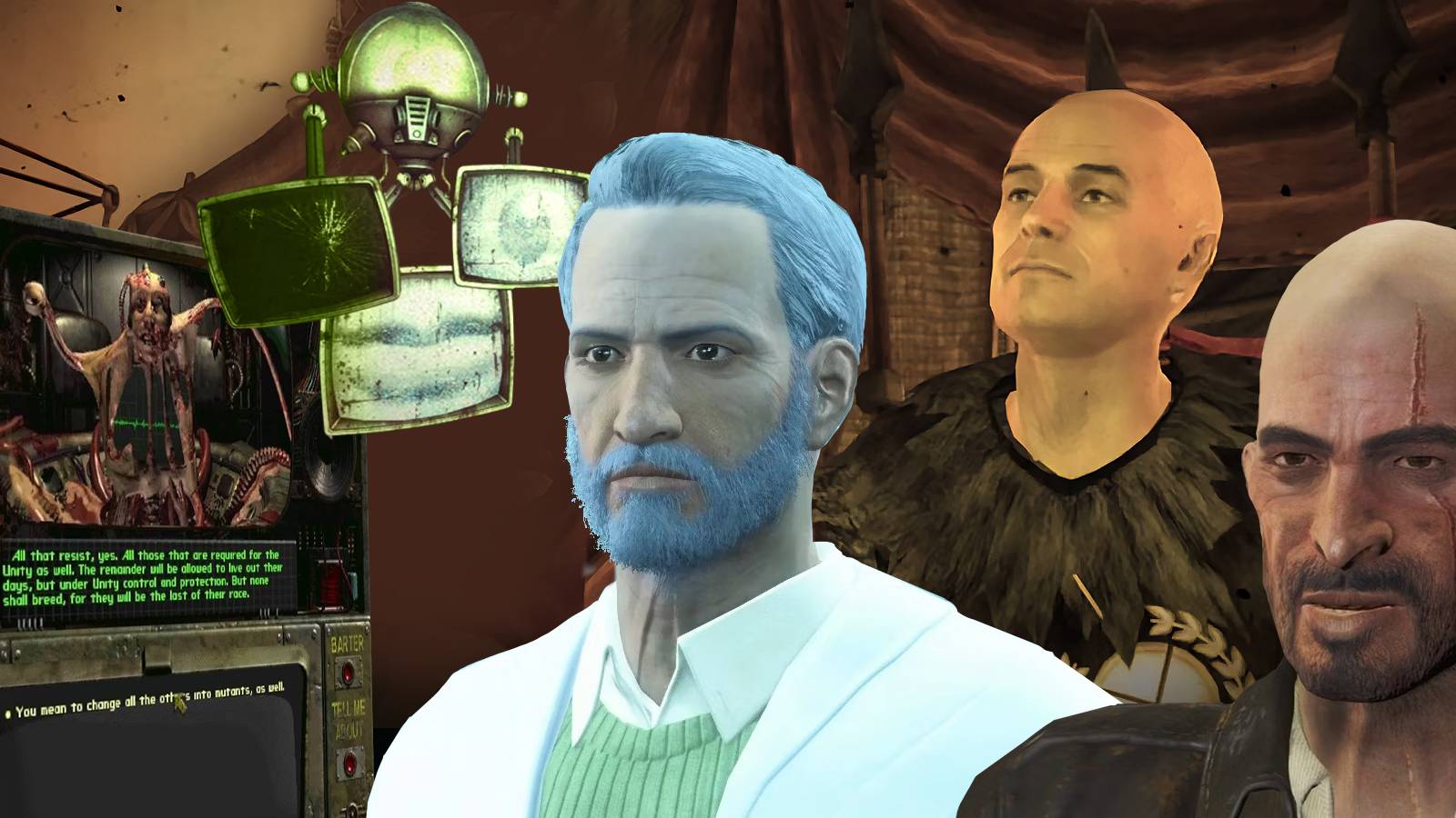 The master, Caesar, Dr Mobius, Father, Kellog are among The 13 Best Villains In The Fallout Franchise