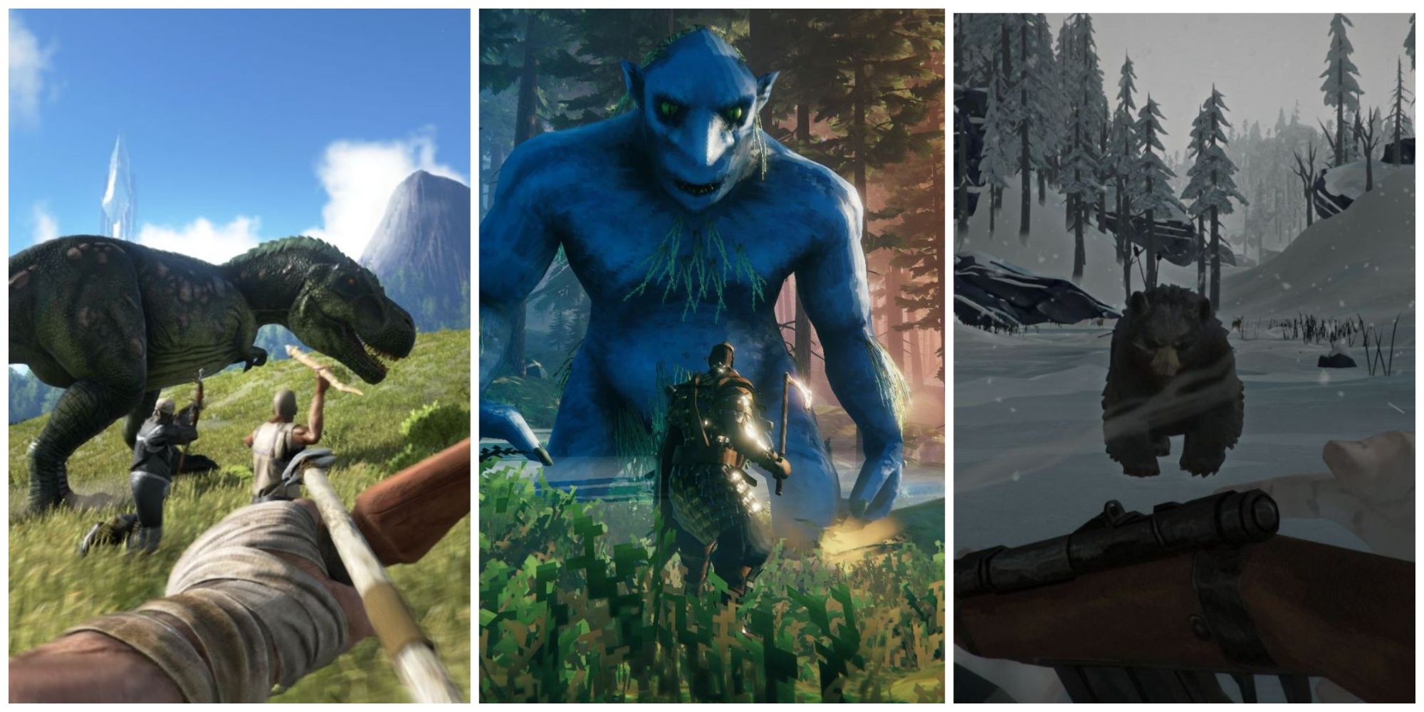 valheim troll, ark survival evolved hunting dinosaur, the long dark rifle vs bear