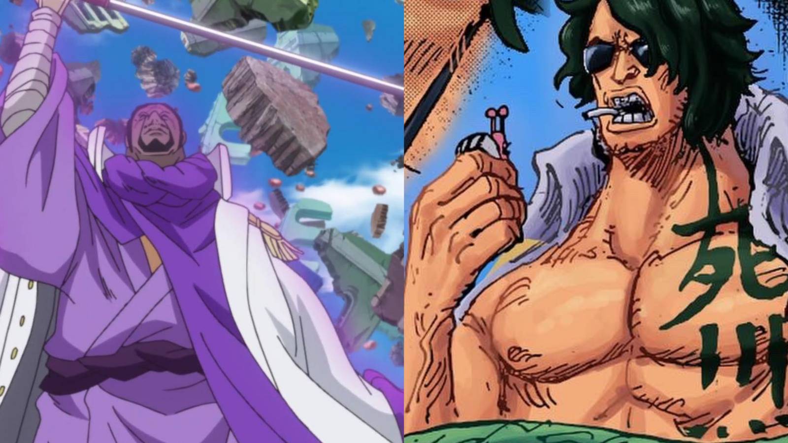 Featured One Piece Fujitora vs Ryokugyu