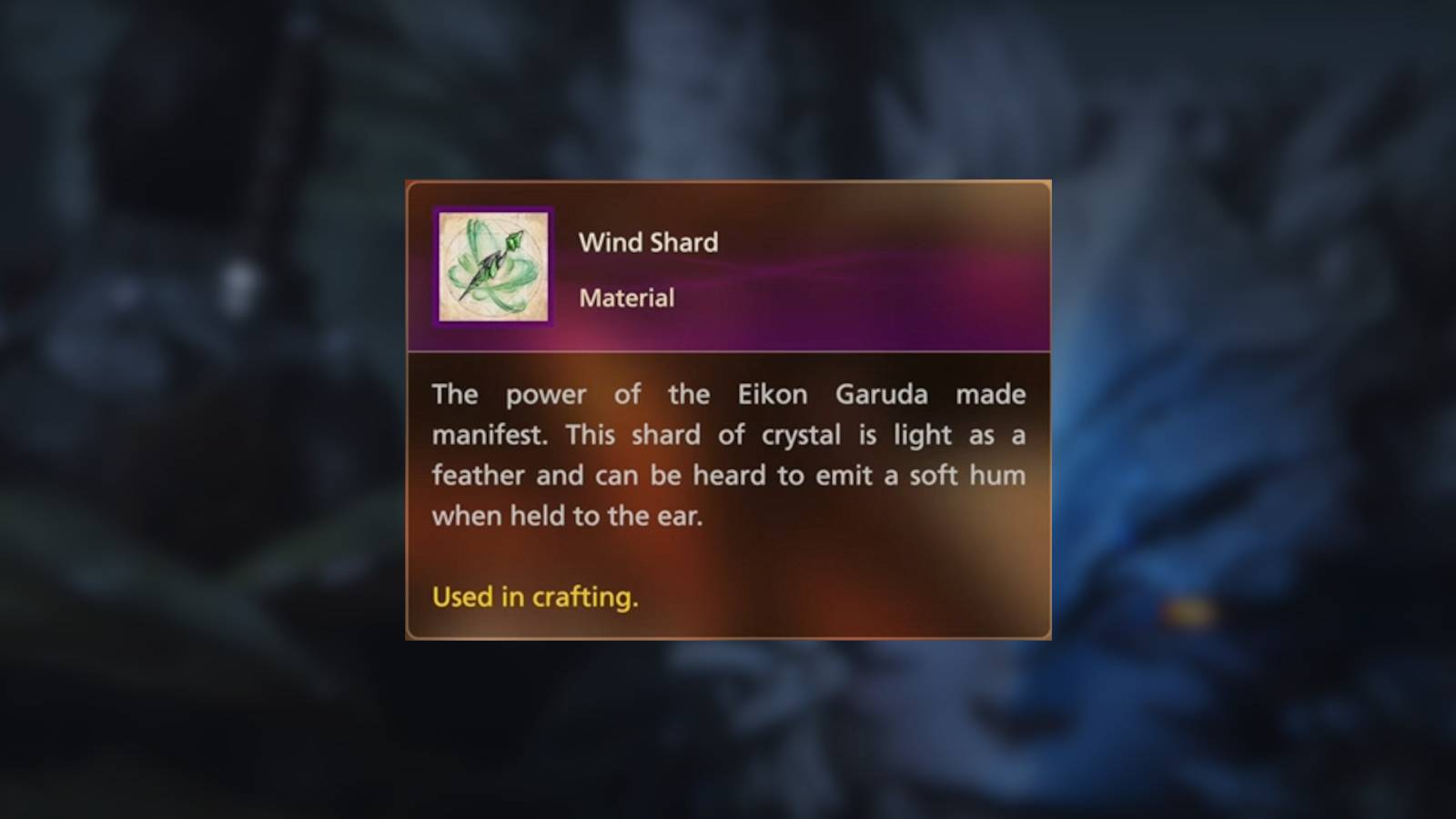 ff16 wind shard uses