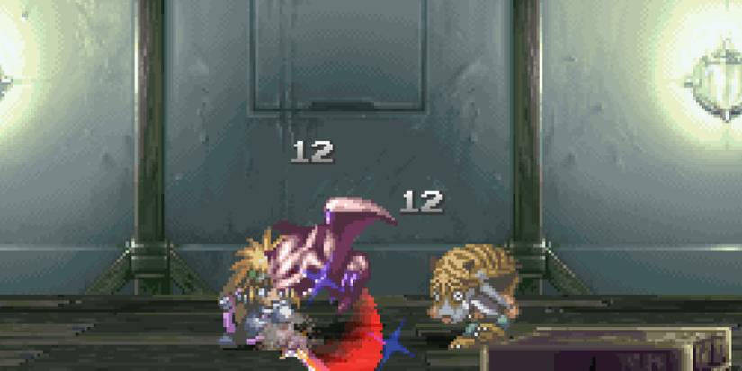 Fighting a battle in Tales of Destiny