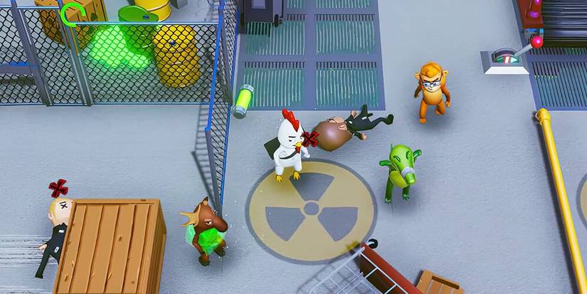 Filthy Animal: Heist Simulator Gameplay showing players mid-game robbing other characters.