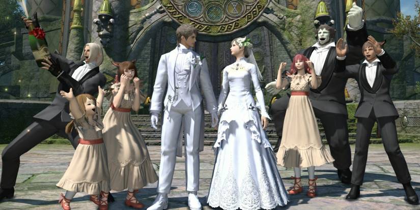 Final Fantasy 14 Ceremony of Eternal Bonding outside the sanctum of the twelve