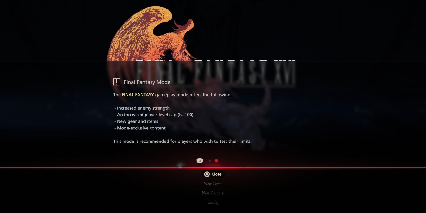 FINAL FANTASY-Modus Final Fantasy 16 neues Spiel+