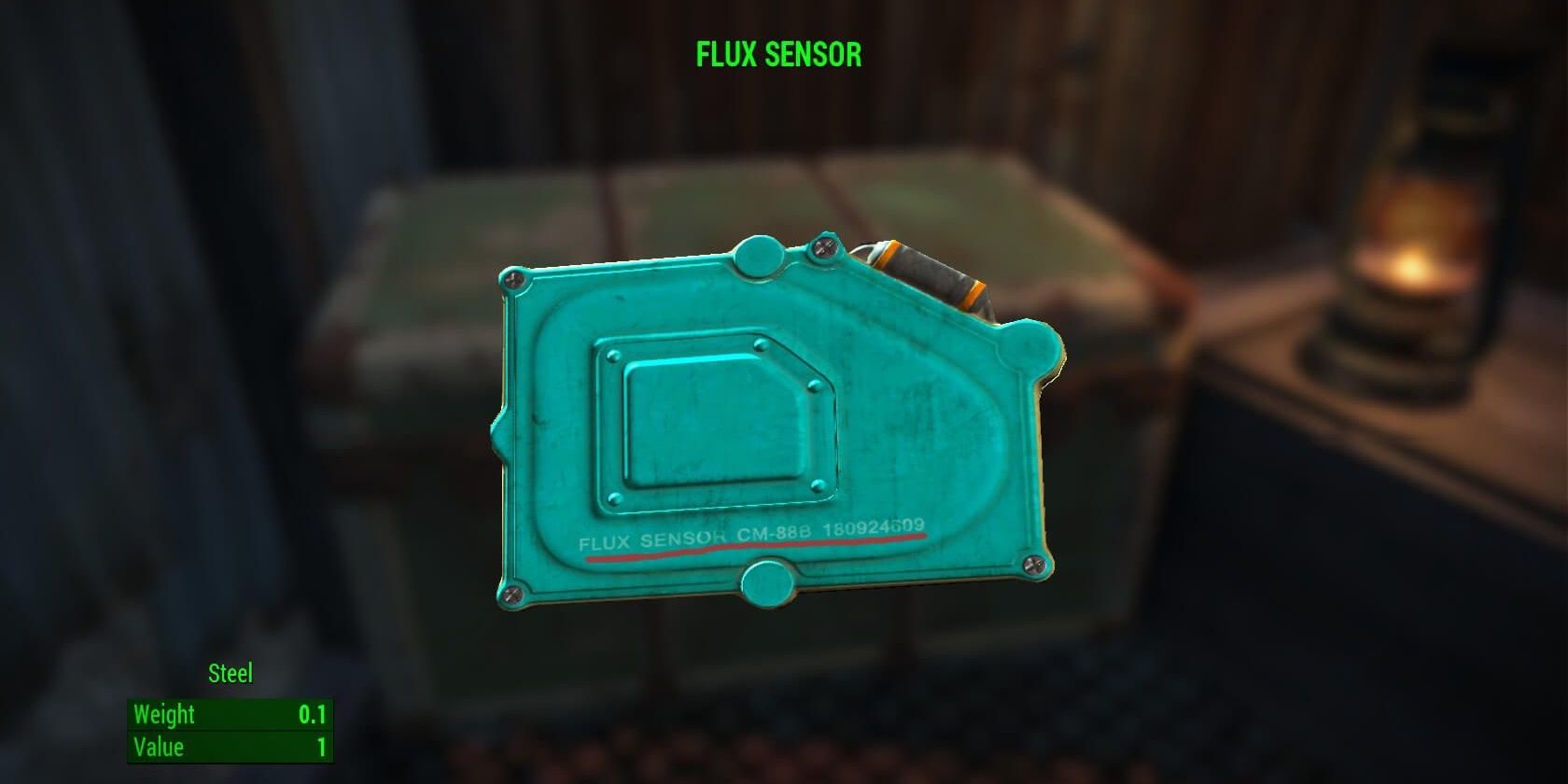A Flux Sensor in Fallout 4 that has an Alien reference