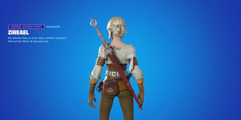 ciri zireael sword back bling and pickaxe