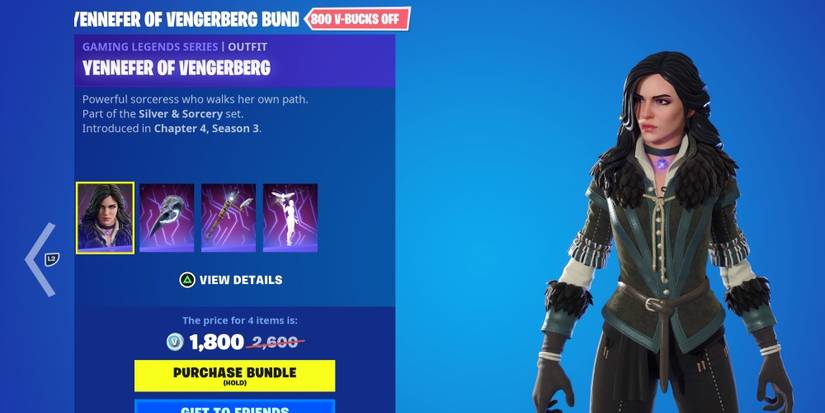 yennefer of vengerberg bundle fortnite item shop