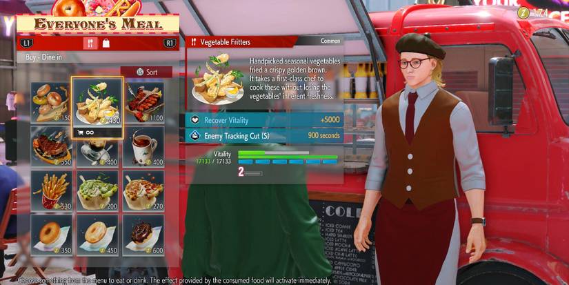 vegetable fritters at metro city food vendor