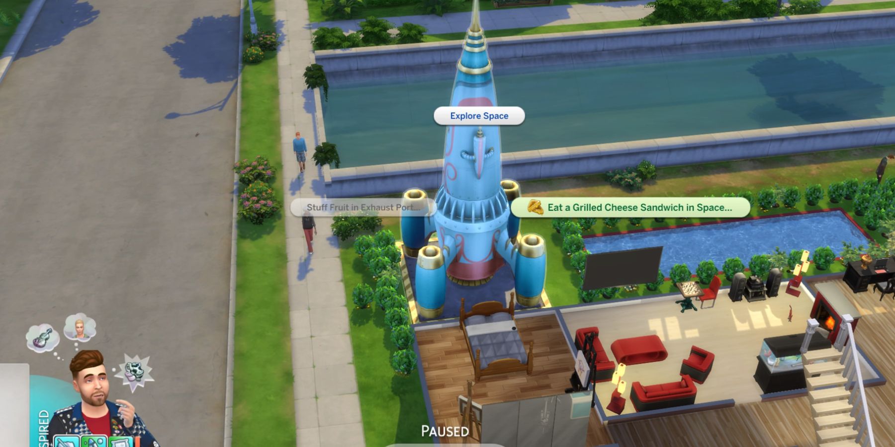 Eat Grilled Cheese in Space in The Sims 4