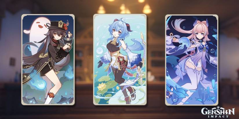 Genshin Impact Genius Invokation TCG Hu Tao Ganyu Kokomi