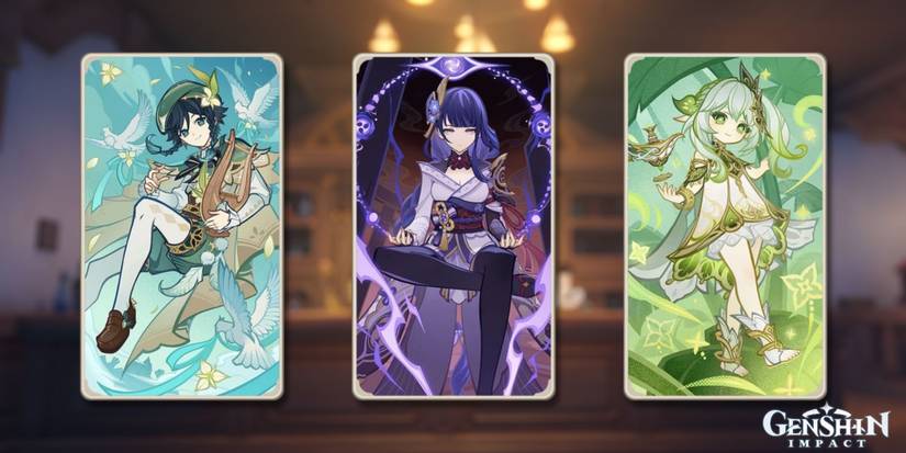 Genshin Impact Genius Invokation TCG Venti Raiden Shogun Nahida
