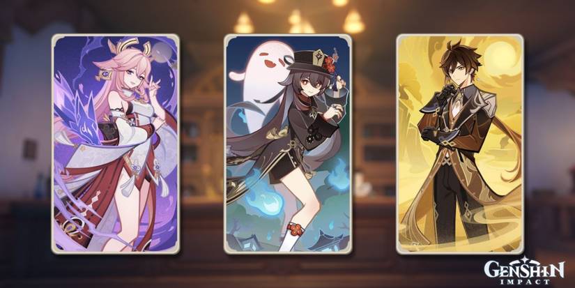 Genshin Impact Genius Invokation TCG Yae Hu Tao Zhongli