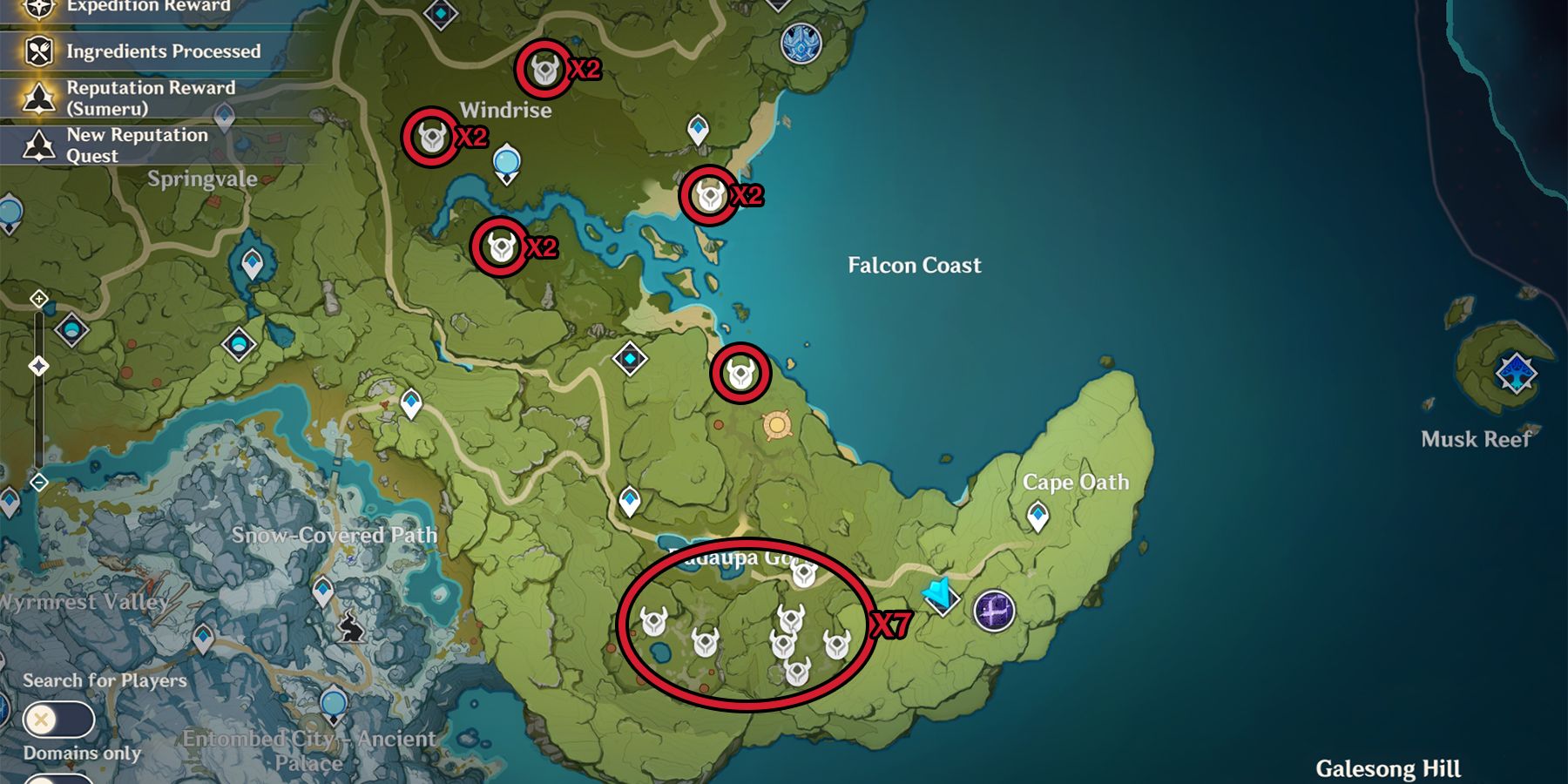 genshin impact hilichurl shooters location in galesong hill