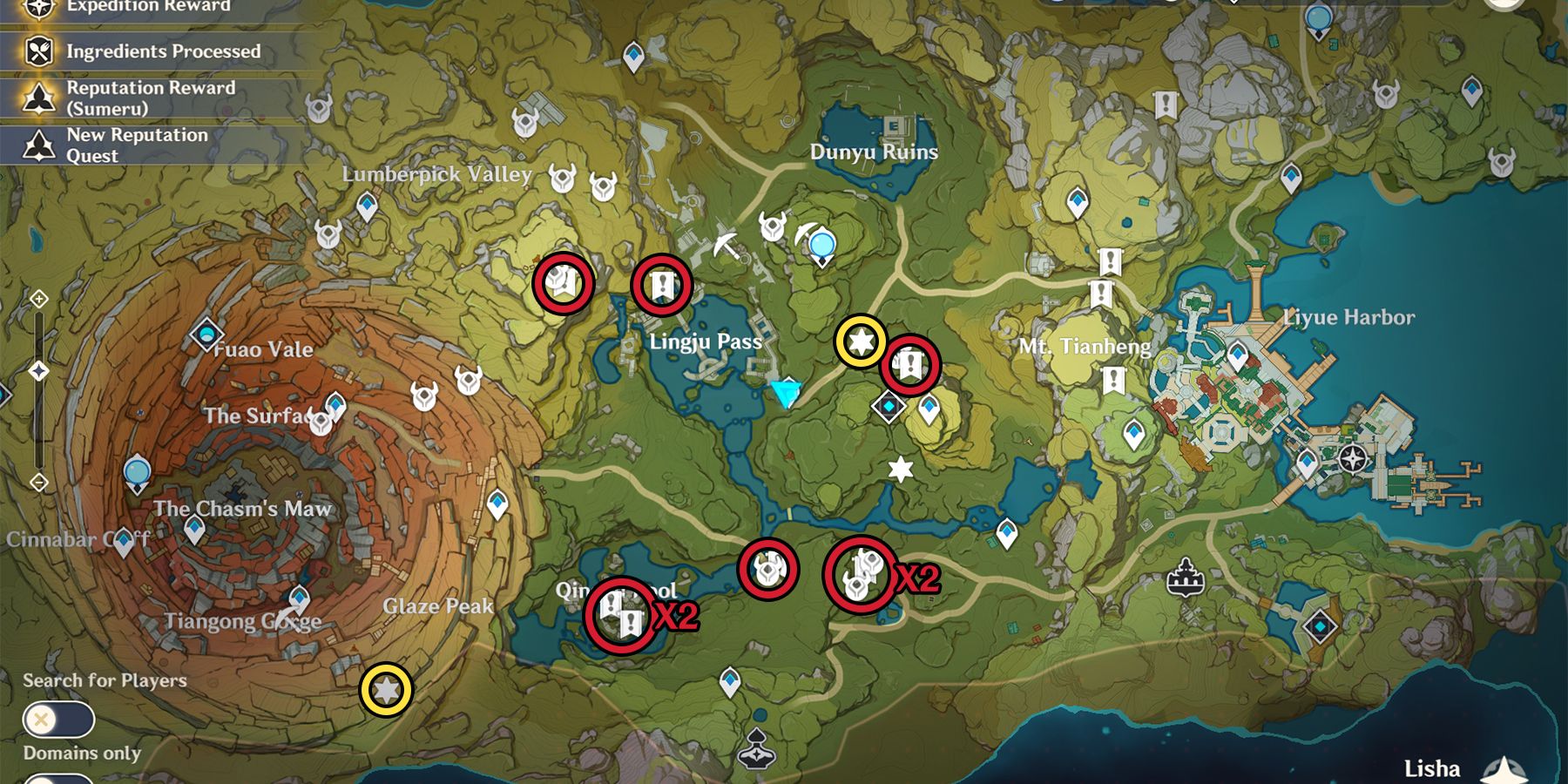 genshin impact mitachurls and lawachurls location in lisha